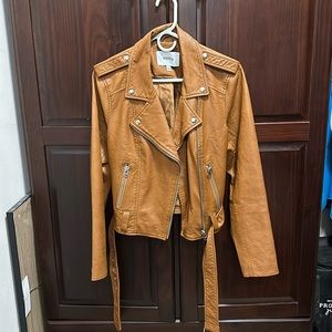 Pistola brown faux leather jacket L